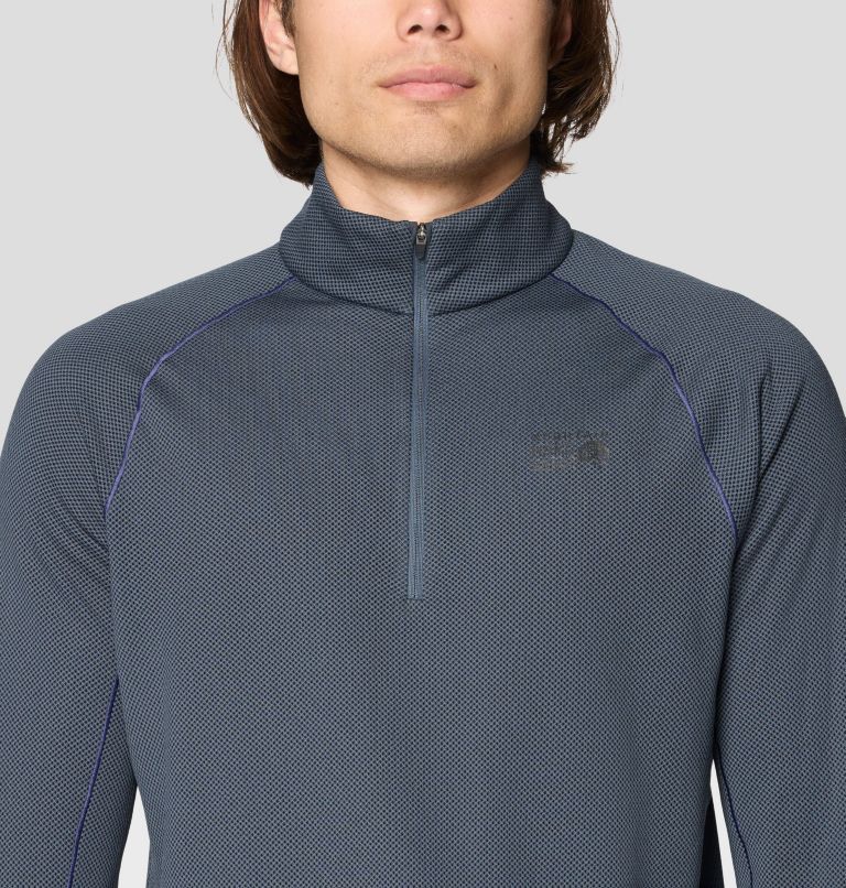 Men's AirMesh Half Zip, Color: Moon Blue, image 4