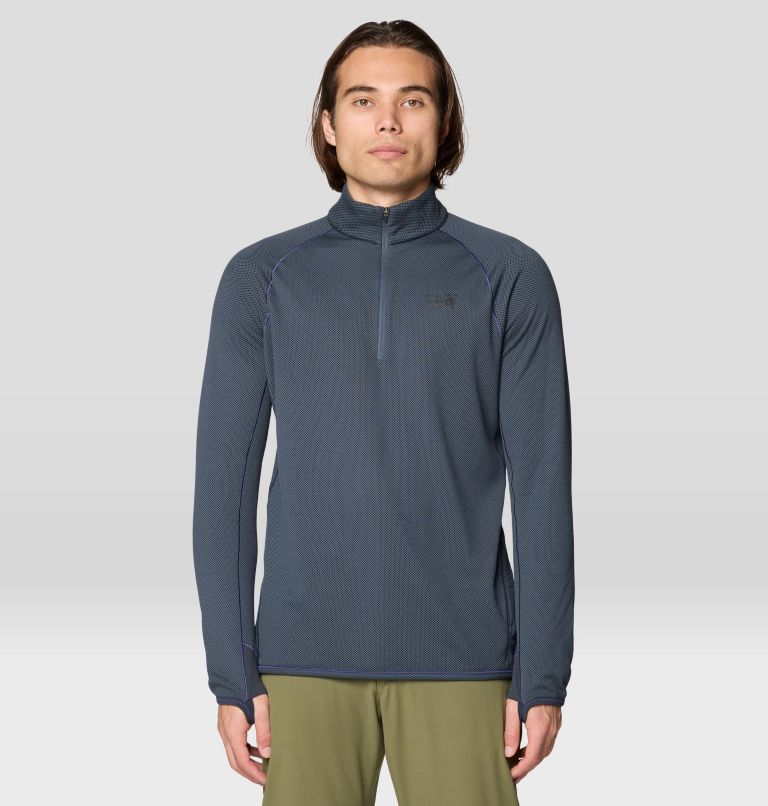 Men's AirMesh Half Zip, Color: Moon Blue, image 1