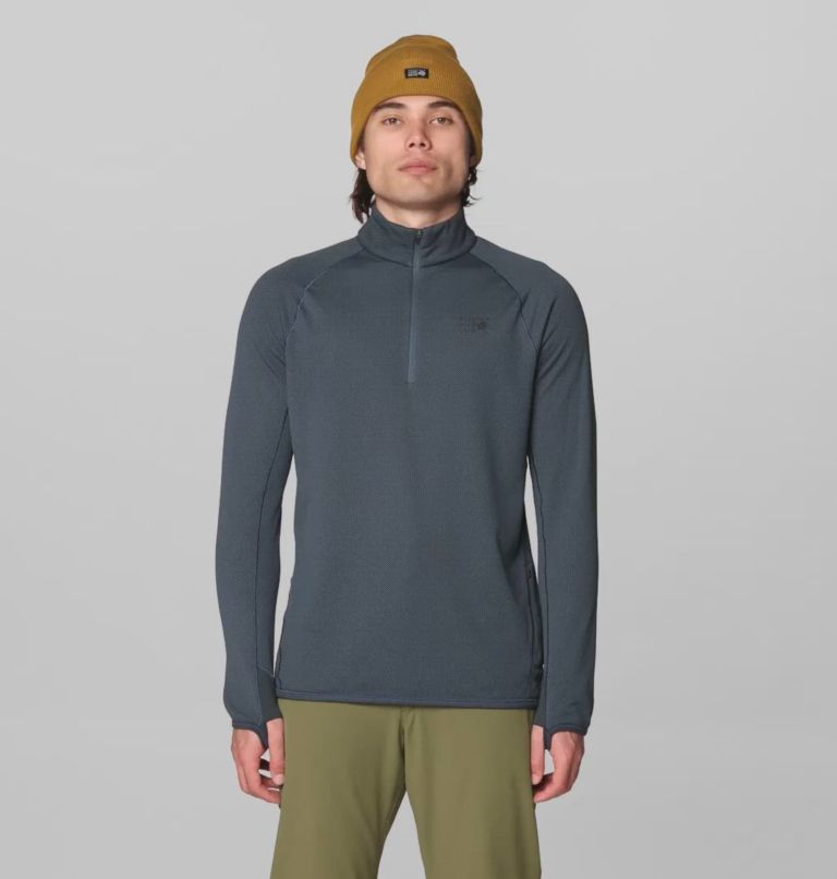 Men's AirMesh Half Zip, Color: Moon Blue
