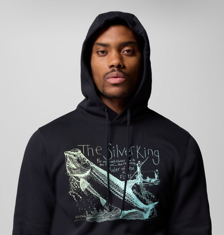 Men's PFG Castback x Paul Puckett Hoodie, Color: Black, image 5