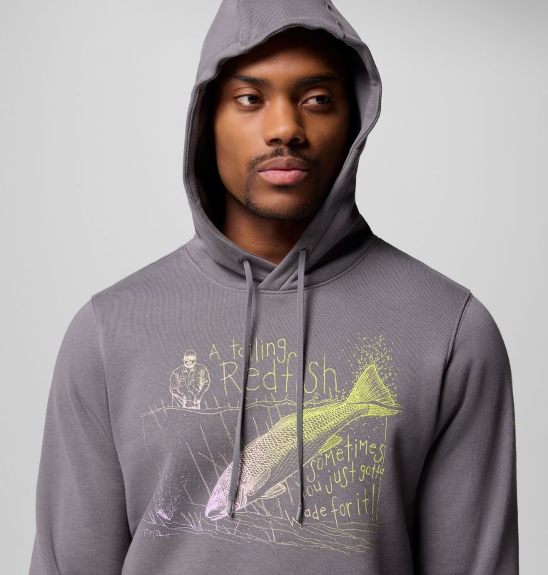 Men's PFG Castback x Paul Puckett Hoodie, Color: City Grey, image 5