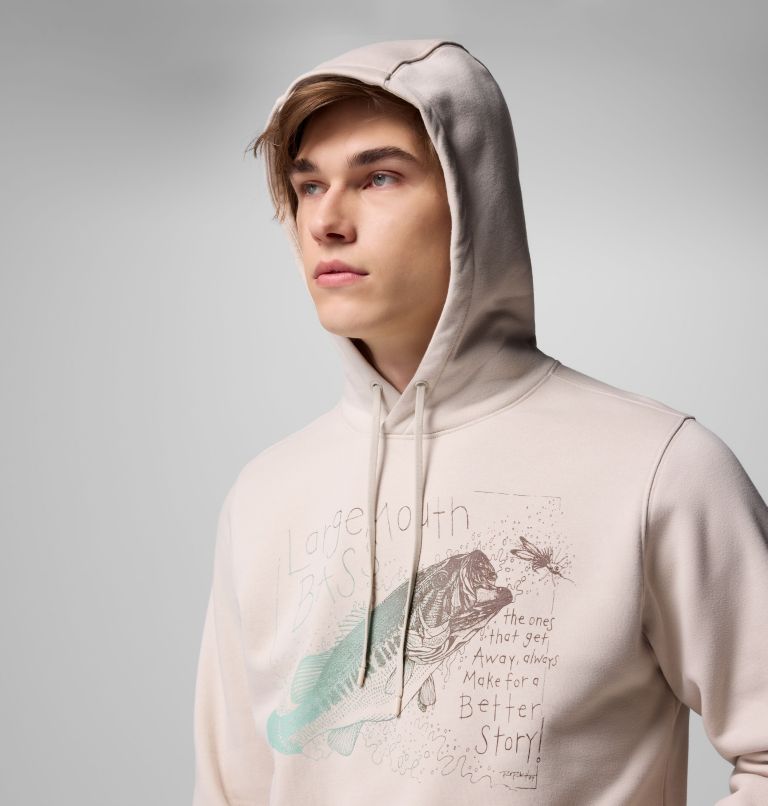 Men's PFG Castback x Paul Puckett Hoodie, Color: Dark Stone, image 5