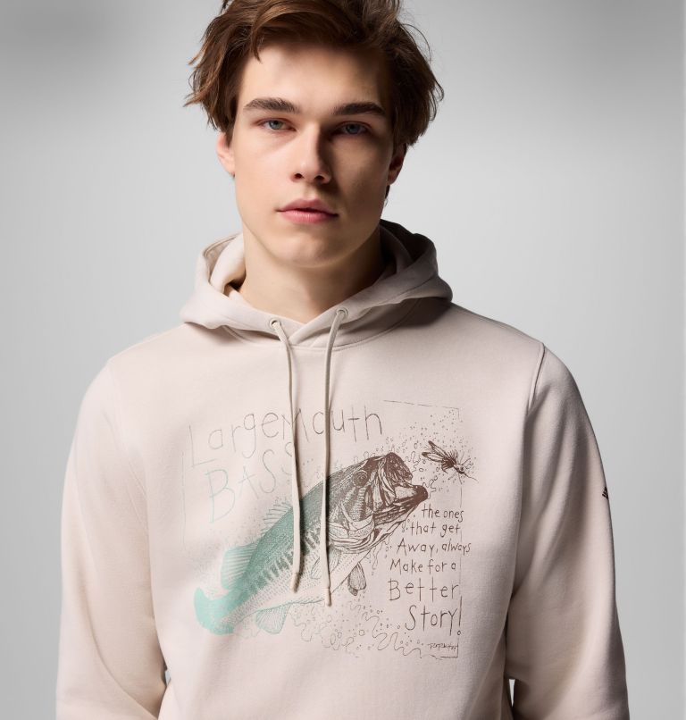 Men's PFG Castback x Paul Puckett Hoodie, Color: Dark Stone, image 7