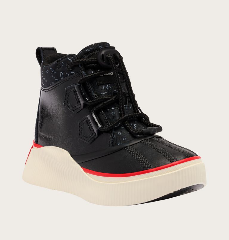 Botte Imperméable Classique OUT N ABOUT IV Enfant, Color: Black, Bright Red, image 7