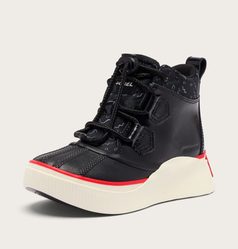Botte Imperméable Classique OUT N ABOUT IV Enfant, Color: Black, Bright Red, image 8