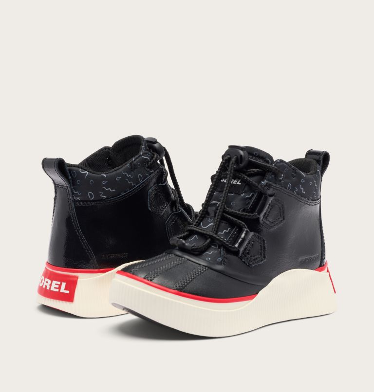 Botte Imperméable Classique OUT N ABOUT IV Enfant, Color: Black, Bright Red, image 9