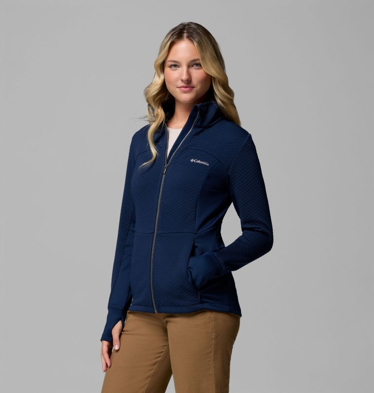 Women's Roffe Ridge III Fleece Jacket, Color: Collegiate Navy, image 4