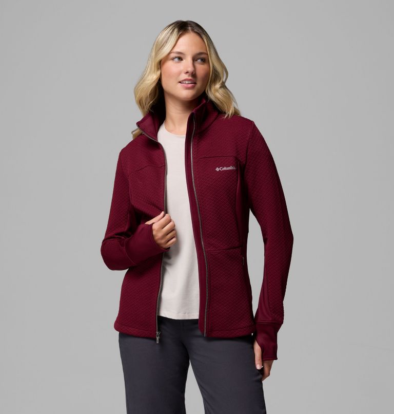 Women's Roffe Ridge III Fleece Jacket, Color: Rich Wine, image 5