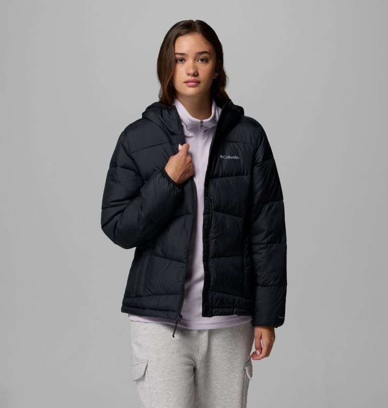 Women's Fivemile Butte Hooded Puffer Jacket, Color: Black, image 5