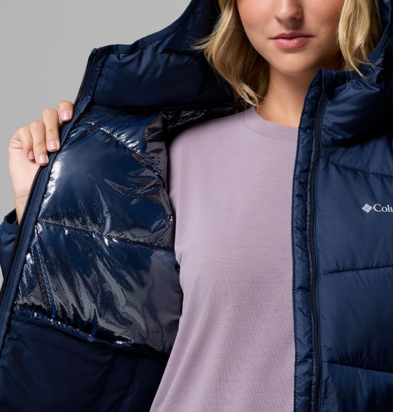 Women's Fivemile Butte Hooded Puffer Jacket, Color: Collegiate Navy, image 8