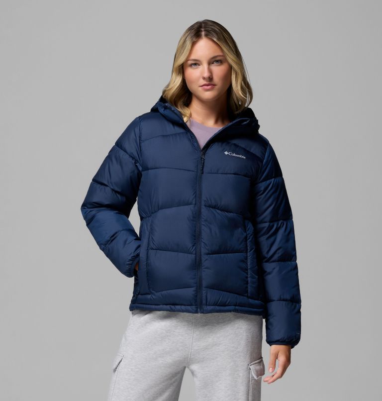 Women's Fivemile Butte Hooded Puffer Jacket, Color: Collegiate Navy, image 1