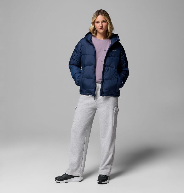 Women's Fivemile Butte Hooded Puffer Jacket, Color: Collegiate Navy, image 2
