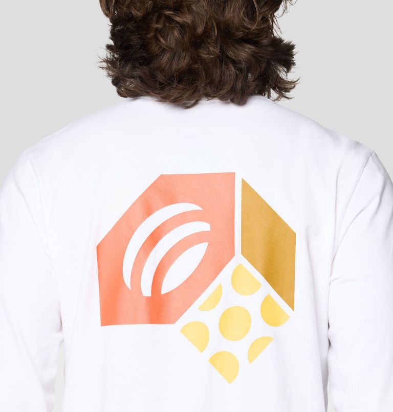 Men's Tri-Color Logo Long Sleeve, Color: White, image 5