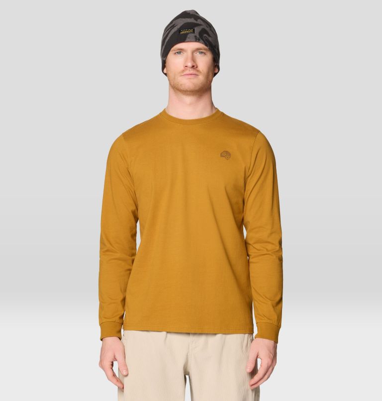 Haut à manches longues pour hommes avec logo tricolore, Color: Underbrush, image 1