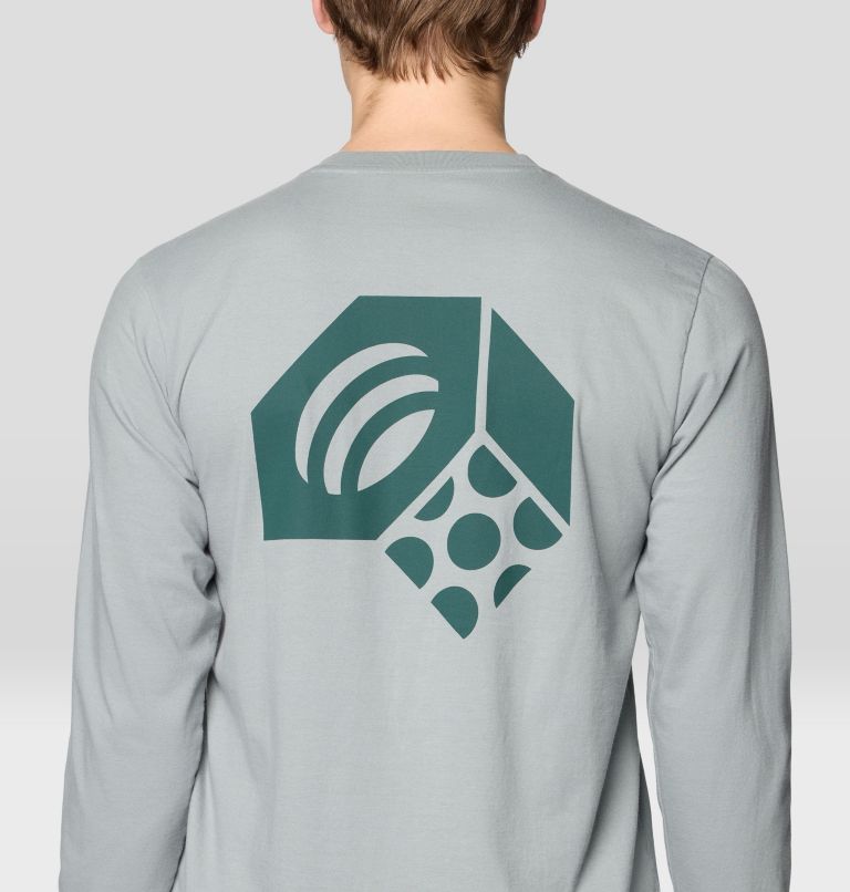Men's Tri-Color Logo Long Sleeve, Color: Wet Stone, image 5