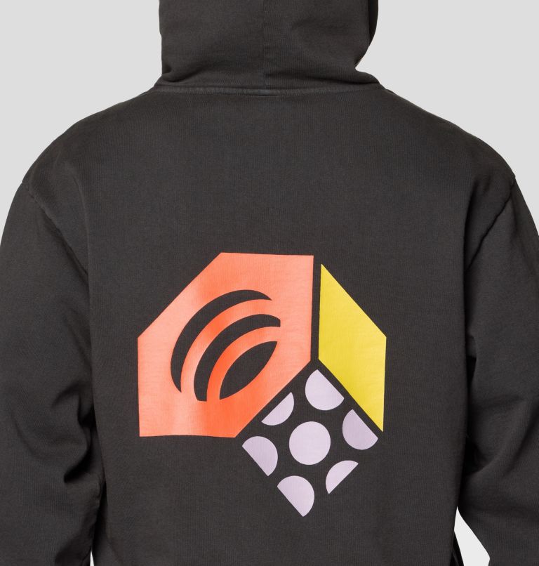 Men's Tri-Color Logo Garment Dyed Hoody, Color: Stealth Grey, image 6