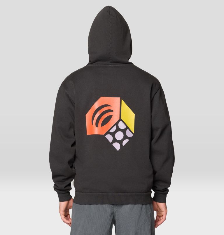 Men's Tri-Color Logo Garment Dyed Hoody, Color: Stealth Grey, image 2