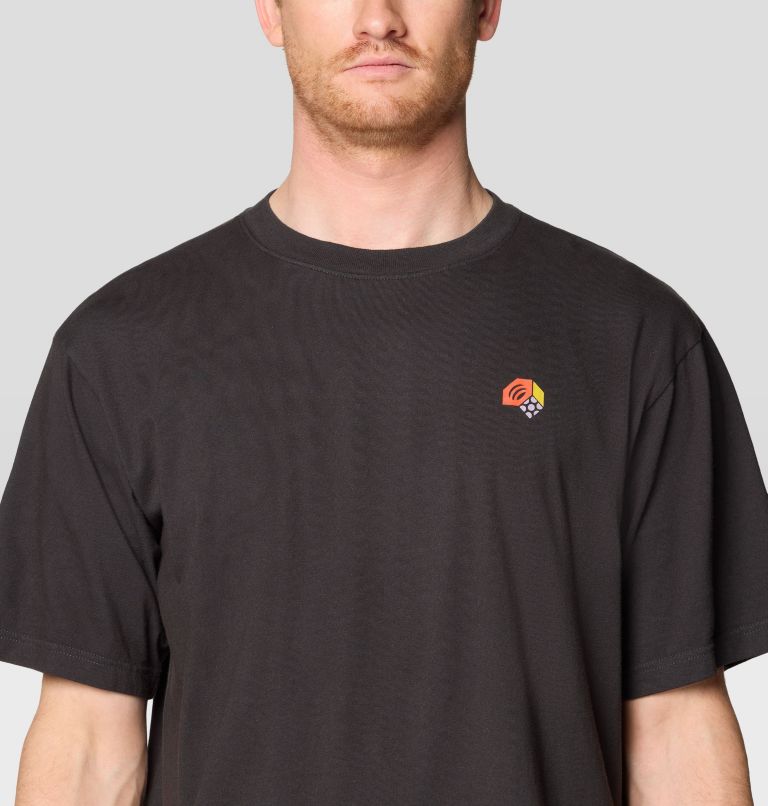 Men's Tri-Color Logo Short Sleeve, Color: Stealth Grey, image 4