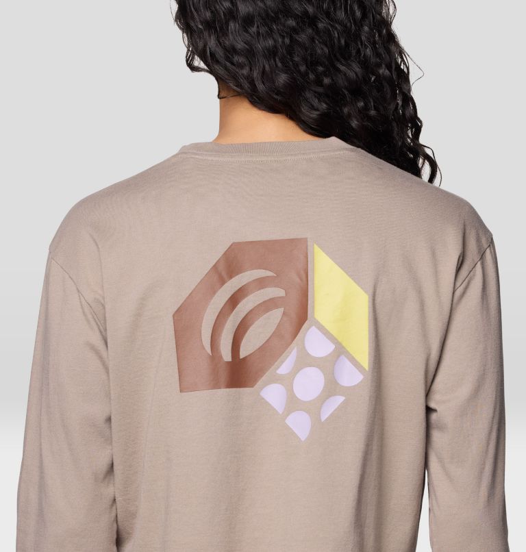 Women's Tri-Color Logo Crop Long Sleeve, Color: Wild Taupe, image 5
