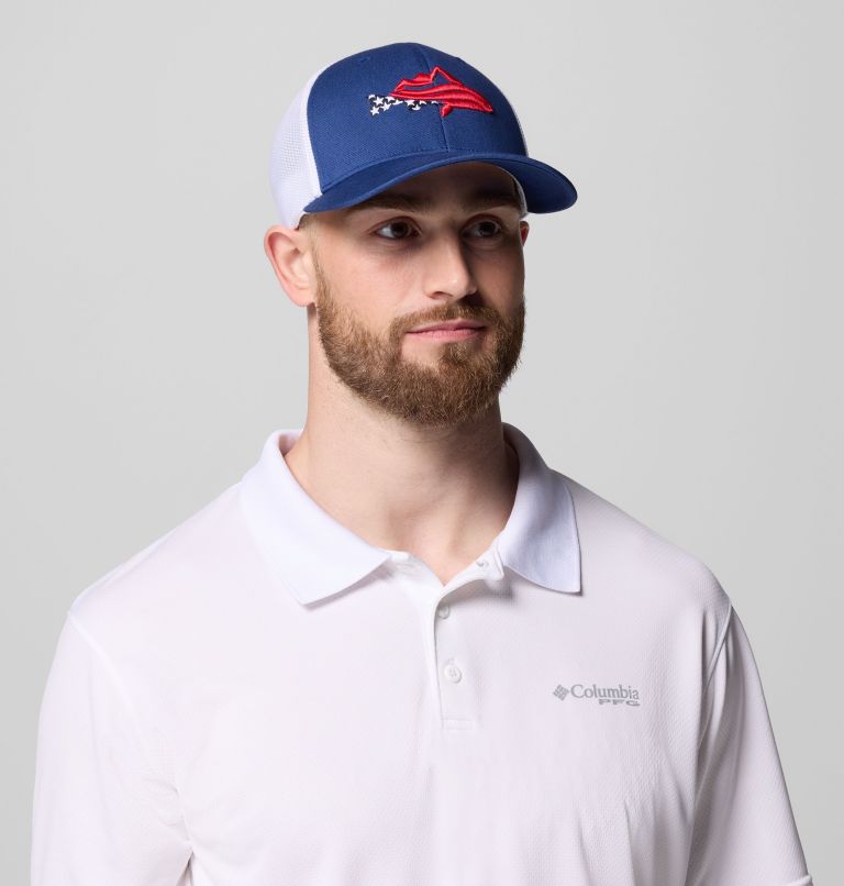 PFG Silver Bank Ball Cap, Color: Night Tide, White, image 3