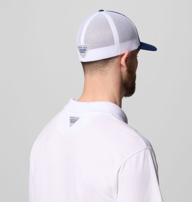 PFG Silver Bank Ball Cap, Color: Night Tide, White, image 4