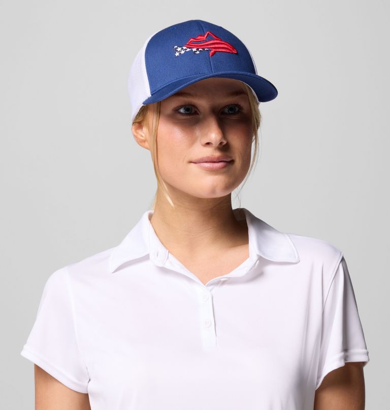 PFG Silver Bank Ball Cap, Color: Night Tide, White, image 5
