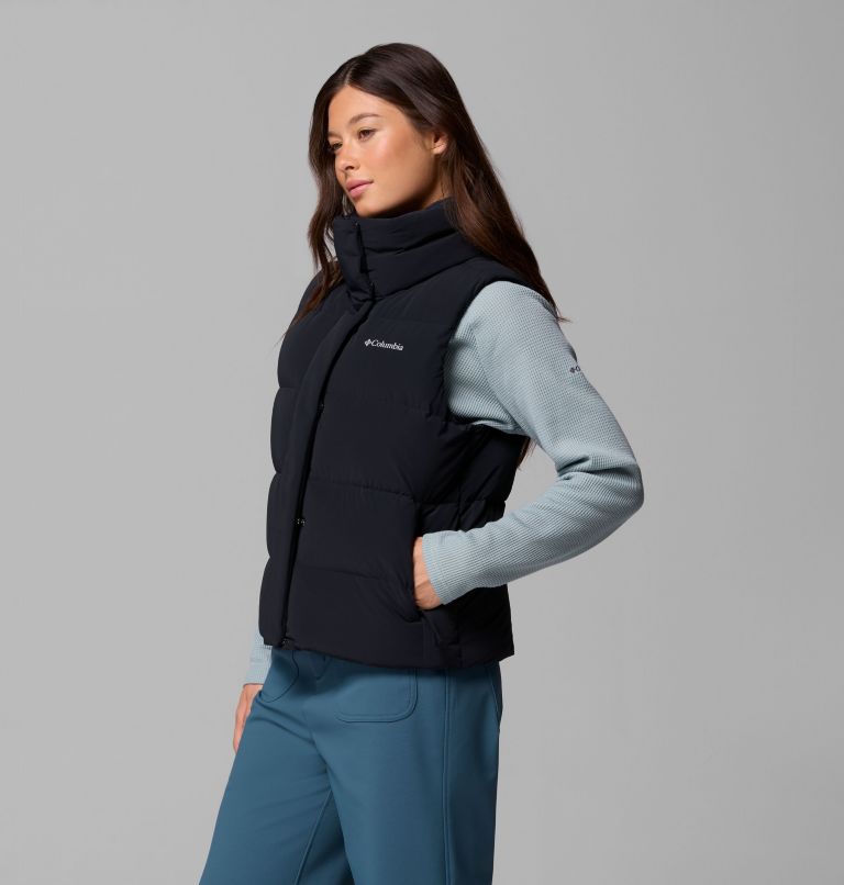 Women's Amaze Puff Vest, Color: Black, image 4