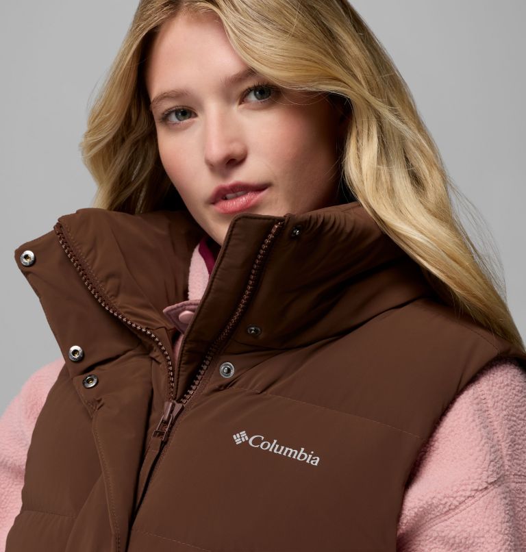 Women's Amaze Puff Vest, Color: Tobacco, image 7