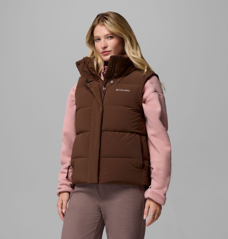 Women's Amaze Puff Vest, Color: Tobacco, image 1