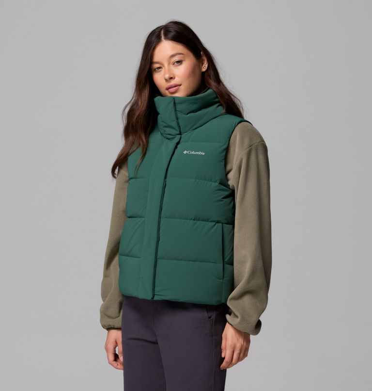 Women's Amaze Puff Vest, Color: Rain Forest, image 4