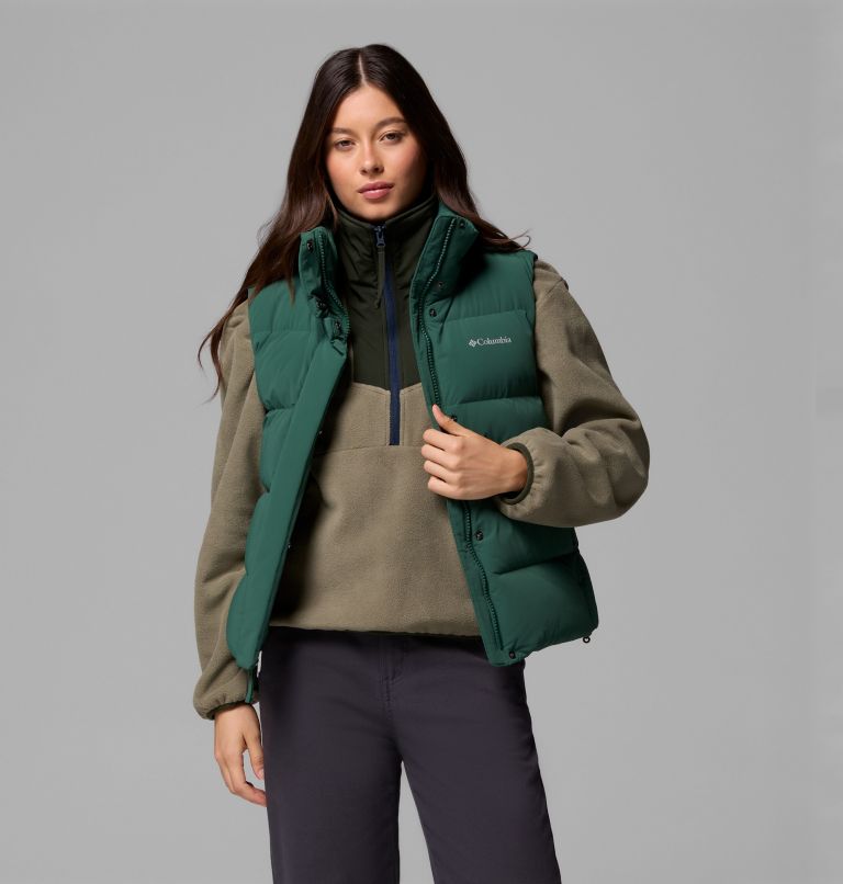 Women's Amaze Puff Vest, Color: Rain Forest, image 5