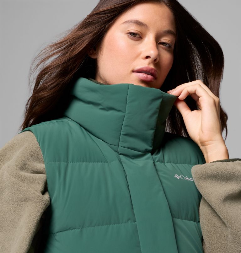 Women's Amaze Puff Vest, Color: Rain Forest, image 6