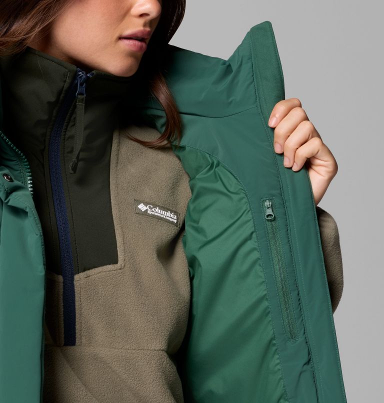 Women's Amaze Puff Vest, Color: Rain Forest, image 7