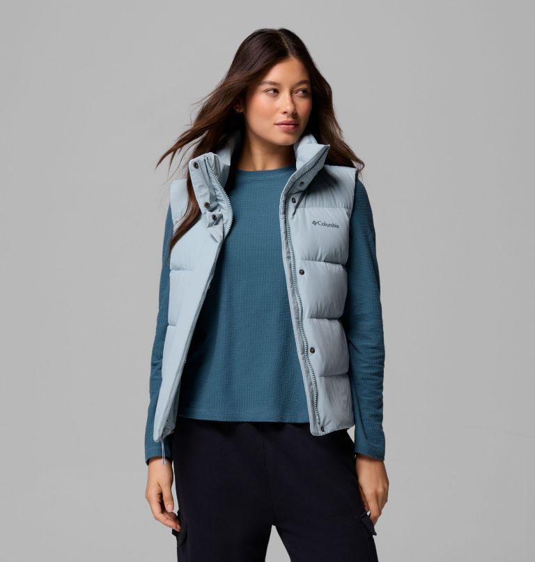 Women's Amaze Puff Vest, Color: Crushed Blue, image 5