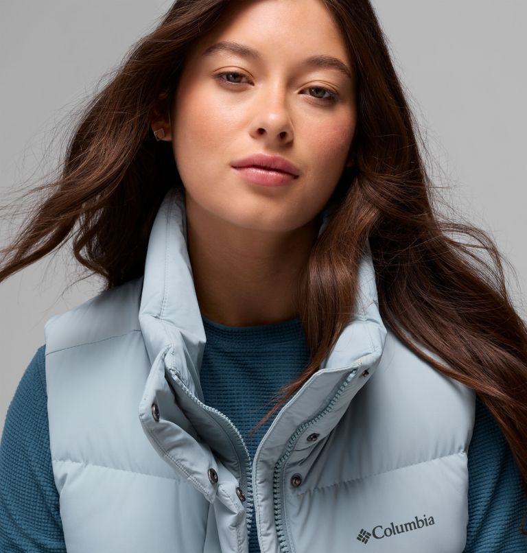 Women's Amaze Puff Vest, Color: Crushed Blue, image 6