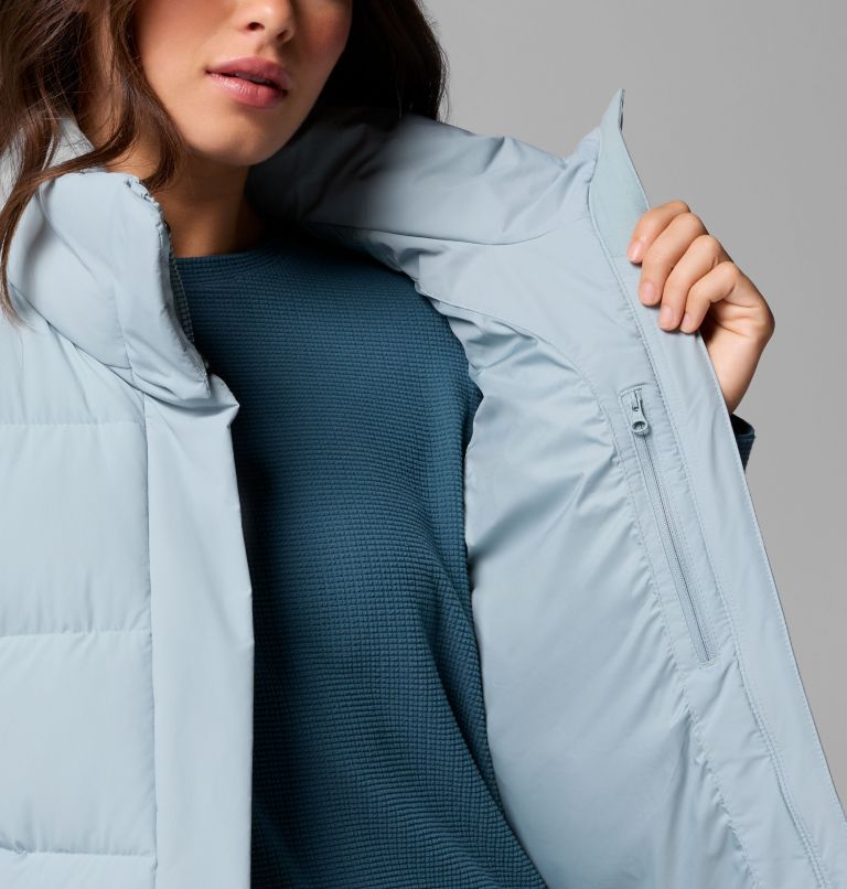 Women's Amaze Puff Vest, Color: Crushed Blue, image 7