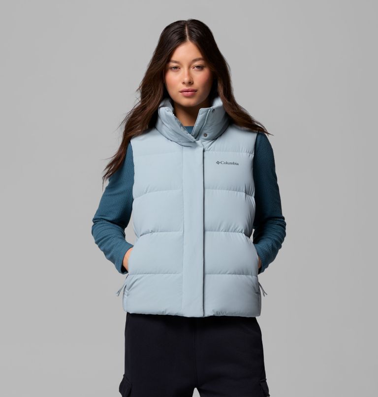 Women's Amaze Puff Vest, Color: Crushed Blue, image 1