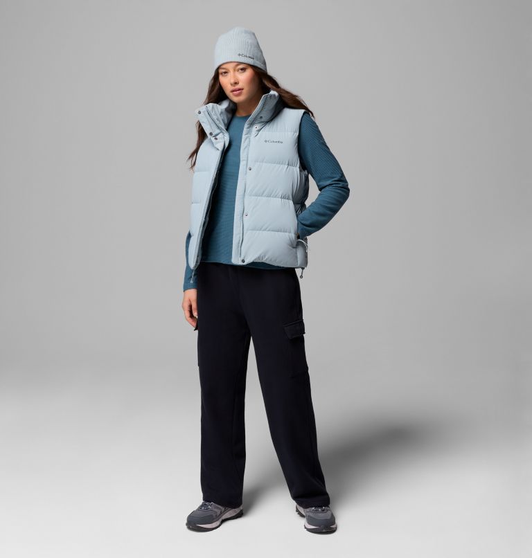 Women's Amaze Puff Vest, Color: Crushed Blue, image 2