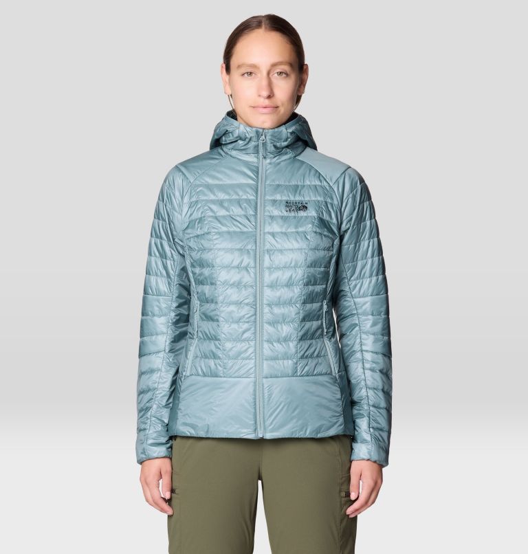 Women's Ghost Shadow Hooded Jacket, Color: Blue Sage, image 1