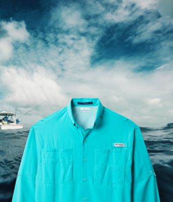 light blue columbia shirt