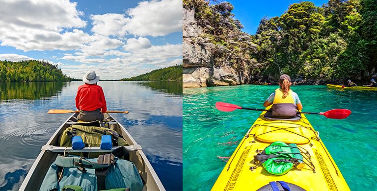 From paddling on flat water to conquering whitewater rapids, learn about the basics of canoeing and kayaking.