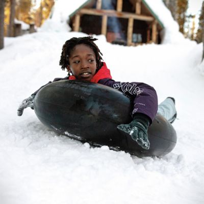 Kid playing in the snow