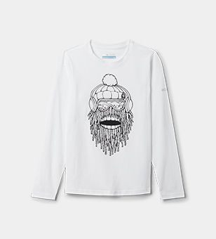 A long sleeve graphic shirt. 