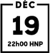 Calendar icon, December 19, 10PM PST