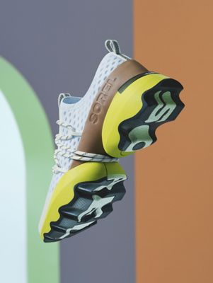 A close-up image of the sole of a Kinetic Impact sneaker