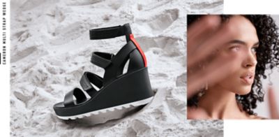 A Cameron multi strap wedge sandal