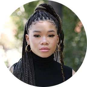 A portrait image of STORM REID