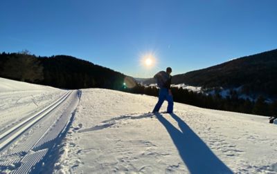 Hiking in the snow