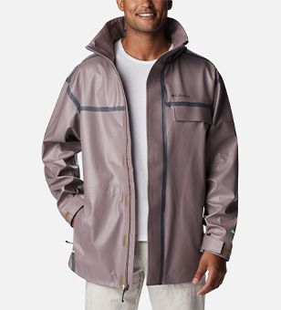 Man in a rain jacket