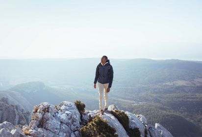 Tumble dry outlet down jacket